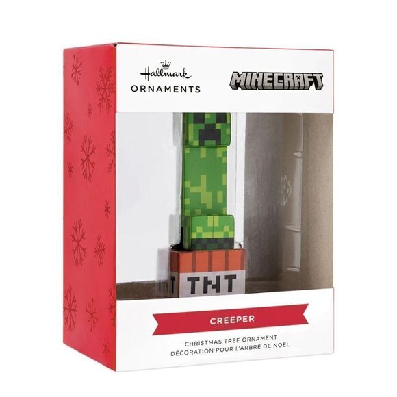 2023 Hallmark Ornament Tree Minecraft Green Creeper On Tnt Video Game 3HCM2240 - Picture 1 of 5